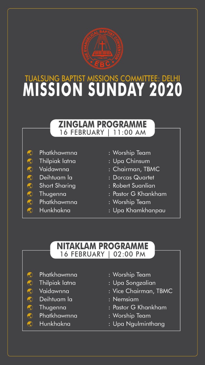 Mission Sunday 16 February 2020 1100AM